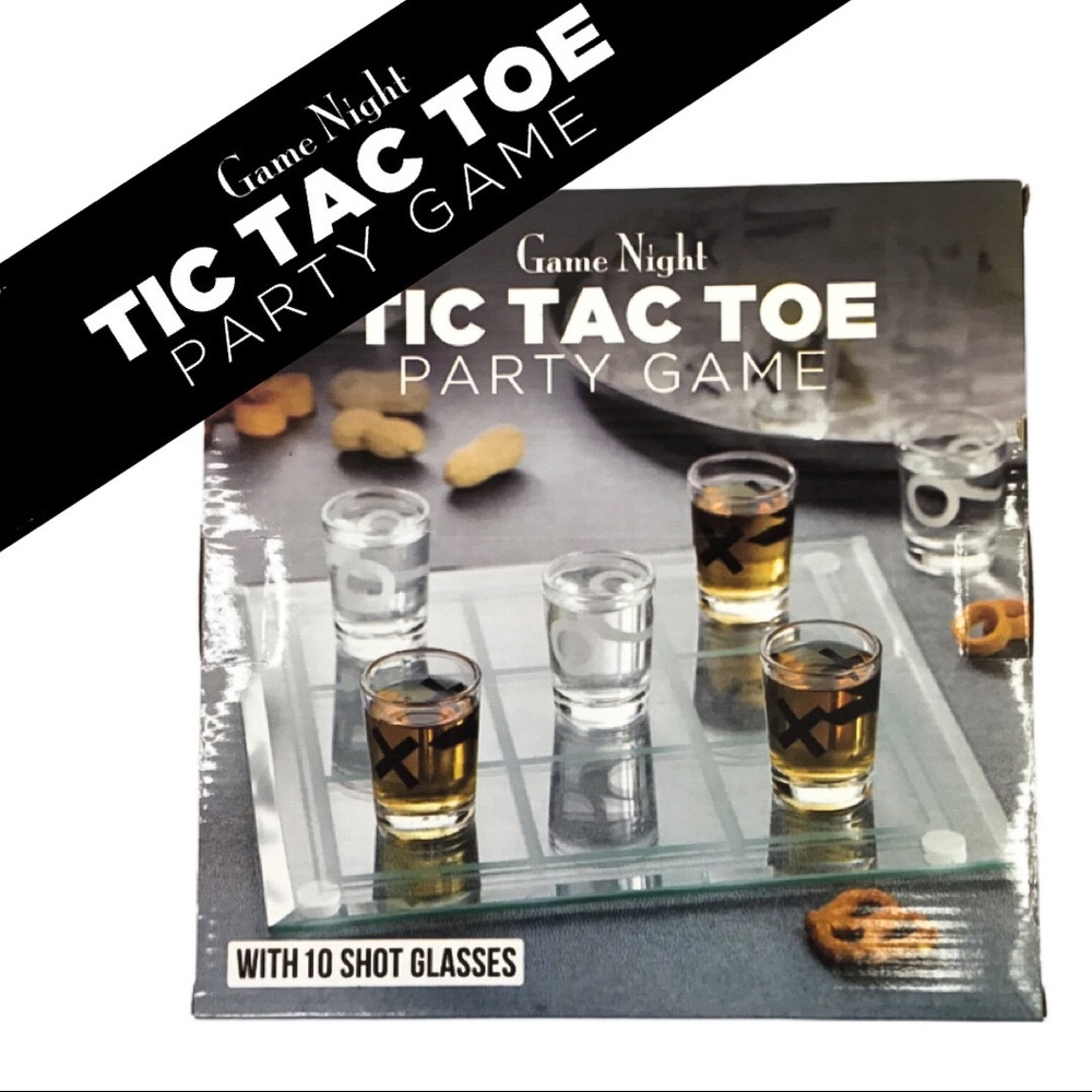 Tic Tac Toe Shot Glass Party Game